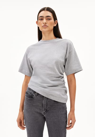 JAREKAA T-SHIRT | silver melange by ARMEDANGELS