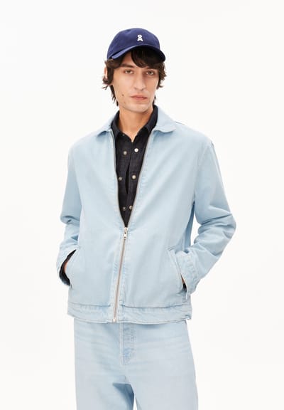 HARRINGTON DENIM JACKET | ice blue by ARMEDANGELS