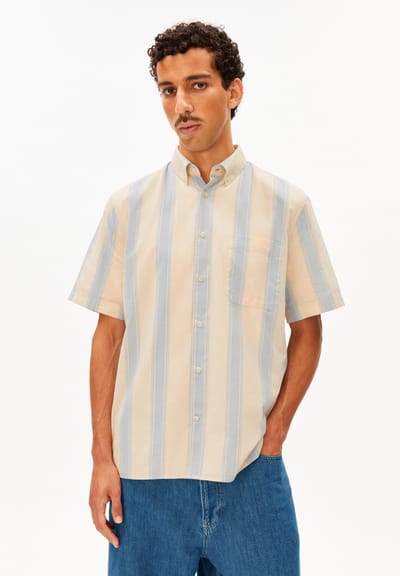 STRIPED SHORTSLEEVE SHIRT | wedgwood by ARMEDANGELS