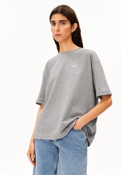 GIANNAA DIFFERENCE T-SHIRT | silver melange by ARMEDANGELS