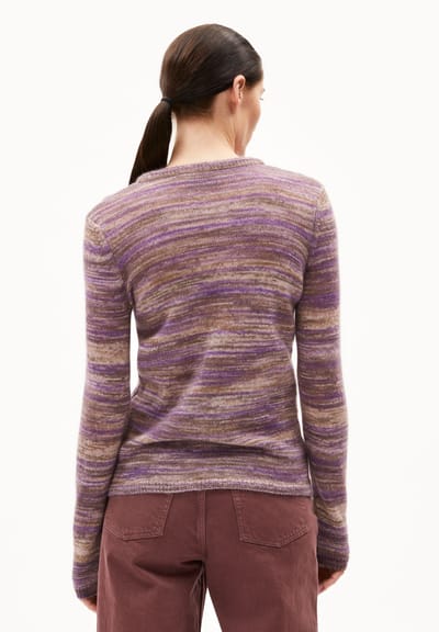 ROYAA STAMPATO CARDIGAN | orchid-walnut creme by ARMEDANGELS