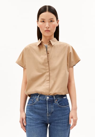 POPLIN LARISAANA BLOUSE | true camel by ARMEDANGELS