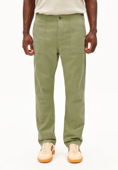 COTTON LINEN PANT | fatigue green by ARMEDANGELS