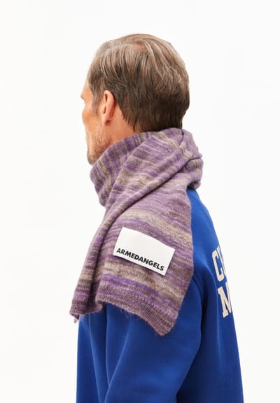 YUKINAA STAMPATO SCARF | orchid-walnut creme by ARMEDANGELS