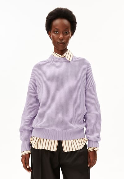 VANISÉ RIB-KNIT SWEATER | moonlit lilac-dark moonlit lilac by ARMEDANGELS