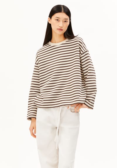 FRANKAA MAARLEN STRIPED SWEATSHIRT | undyed-claystone by ARMEDANGELS