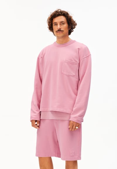 GMT DYE SWEATSHIRT | washed berry washed by ARMEDANGELS