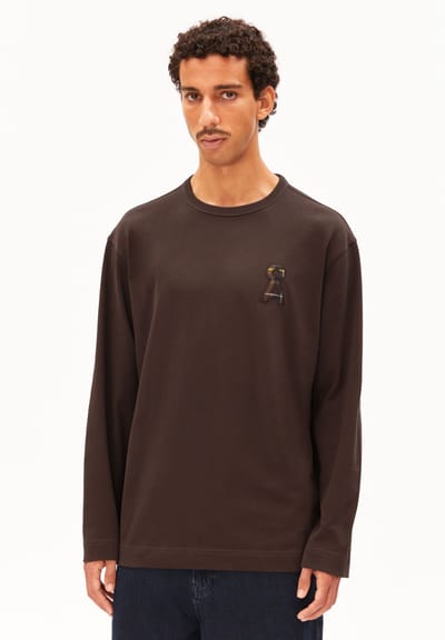 MAARKOS Å LOGO LONG-SLEEVE SHIRT | claystone by ARMEDANGELS