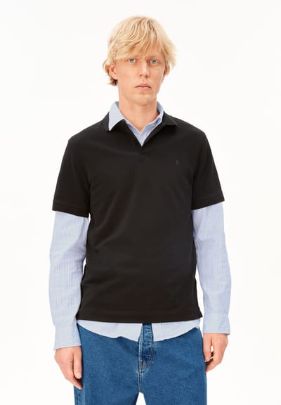 MAARIO POLOSHIRT | black by ARMEDANGELS