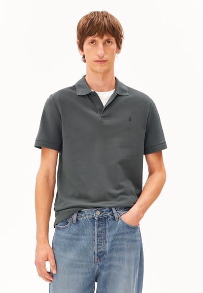 MAARIO POLOSHIRT | space steel by ARMEDANGELS