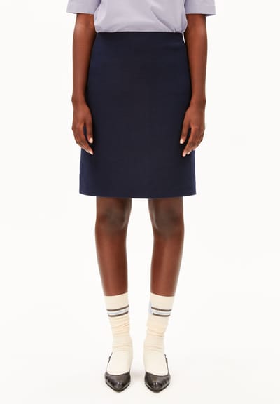 COMPACT KNIT SKIRT | tinted navy by ARMEDANGELS