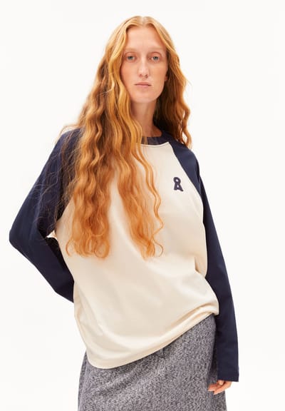 ICONIC Å RAGLAN LONG SLEEVE SHIRT | undyed-tinted navy by ARMEDANGELS