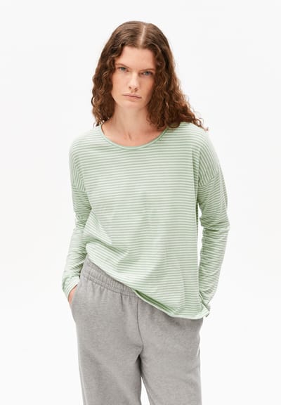 XIANAA STRIPES LONGSLEEVE | oatmilk-foam by ARMEDANGELS