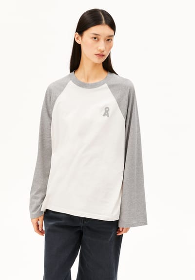 ICONIC Å RAGLAN LONG SLEEVE SHIRT | undyed-silver melange by ARMEDANGELS