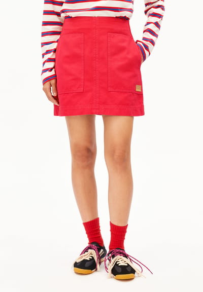 WORKWEAR CANVAS MINI SKIRT | mars red by ARMEDANGELS
