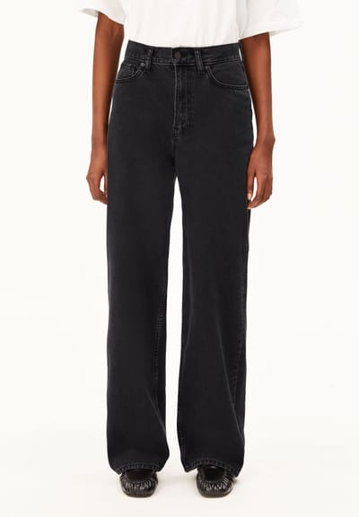 ENIJAA HIGH WAIST WIDE JEAN | ebony black by ARMEDANGELS