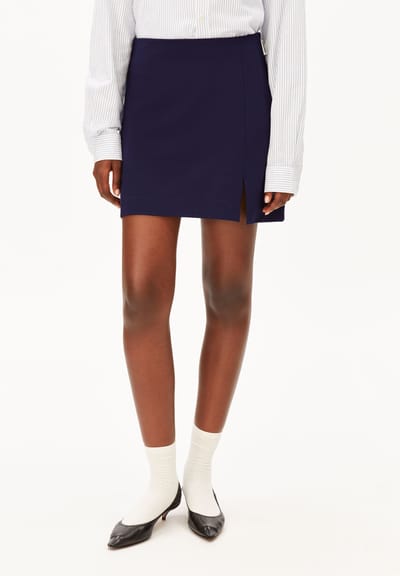 VANJARAA MINI SKIRT | tinted navy by ARMEDANGELS