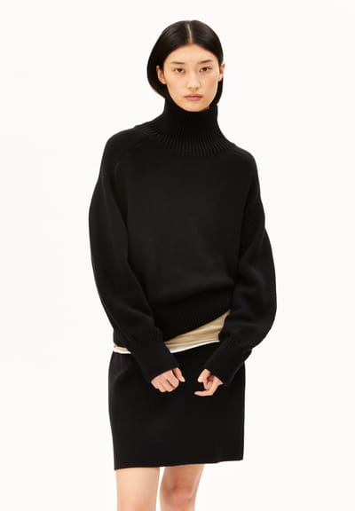 WINTER COTTON KNIT SWEATER | black by ARMEDANGELS