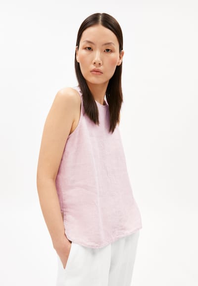 PURE LINEN BLOUSE TOP | pink mist by ARMEDANGELS