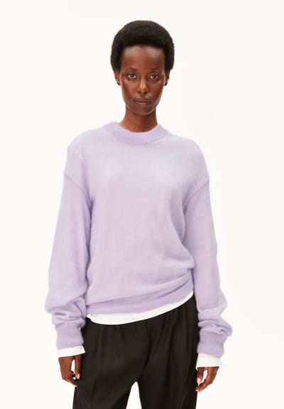 MOHAIR BLEND KNIT SWEATER | moonlit lilac by ARMEDANGELS