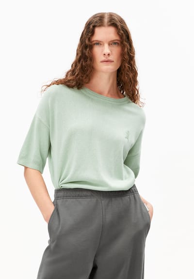 S SL LINEN BLEND KNIT SWEATER | foam by ARMEDANGELS