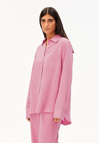 LINEN BLEND SHIRT BLOUSE | washed berry by ARMEDANGELS