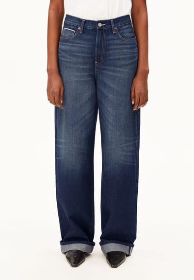 ENIJAA HIGH WAIST SELVEDGE WIDE JEAN | midnight air by ARMEDANGELS