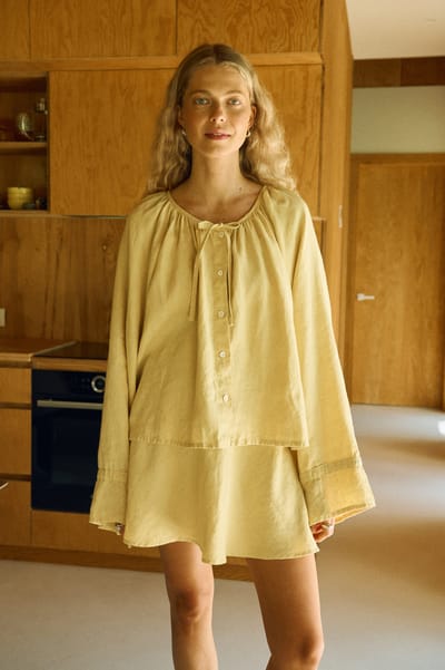 Mila Linen Top by LinenFox