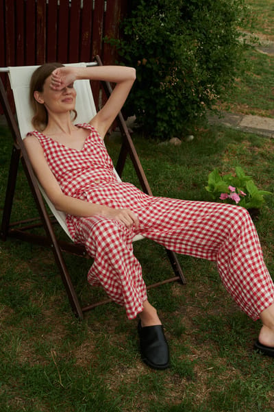 Gingham Pants Frankie by LinenFox