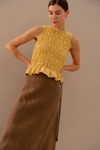 Smocked Top – Neal by LinenFox