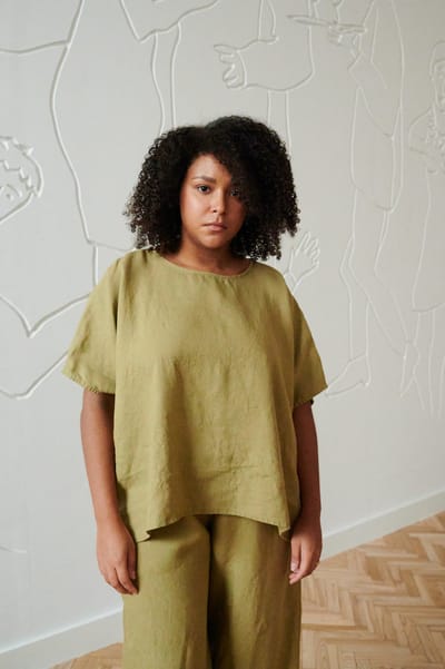 Nina Linen Top by LinenFox
