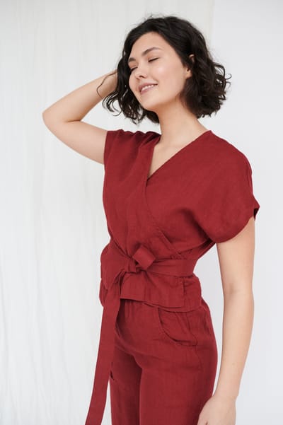 Bonni Linen Top by LinenFox