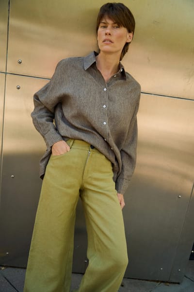 High-Waisted Heavy Linen Pants – Brit by LinenFox