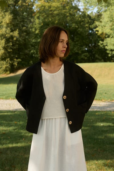 Greta Heavy Linen Jacket by LinenFox