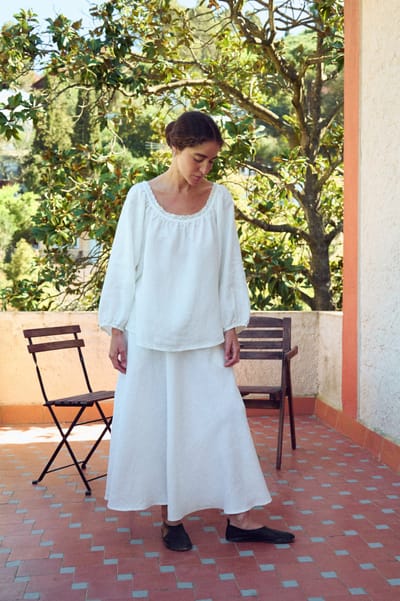Linen Bias Cut Maxi Skirt – Lily by LinenFox