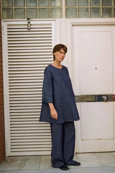 Denim Linen Mini Dress – Roni by LinenFox