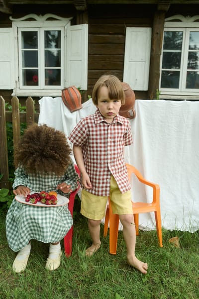 Short-Sleeved Linen Shirt by LinenFox