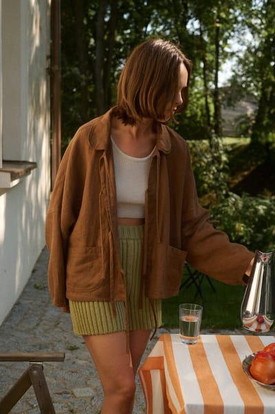 Monika Linen Wool Blend Jacket by LinenFox