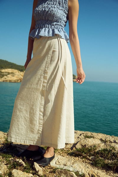 Long Wrap Skirt – Soli by LinenFox