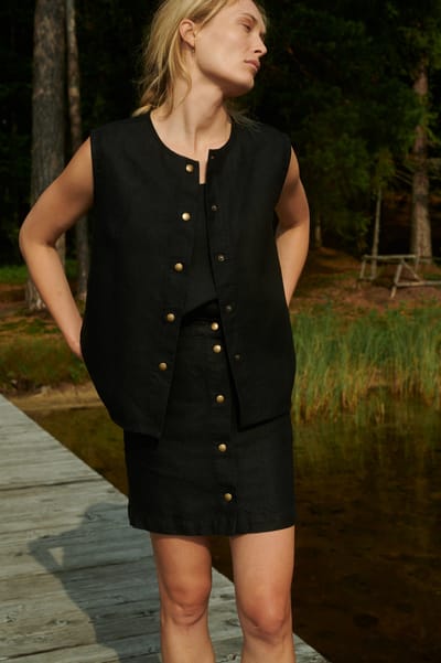 Sami Heavy Linen Skirt by LinenFox