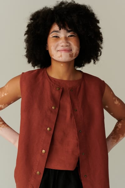 Rudy Heavy Linen Vest by LinenFox