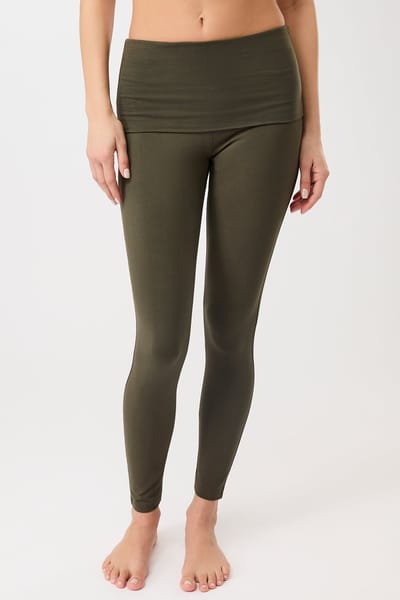 Rolldown Tights - Leaf, GOTS by Mandala