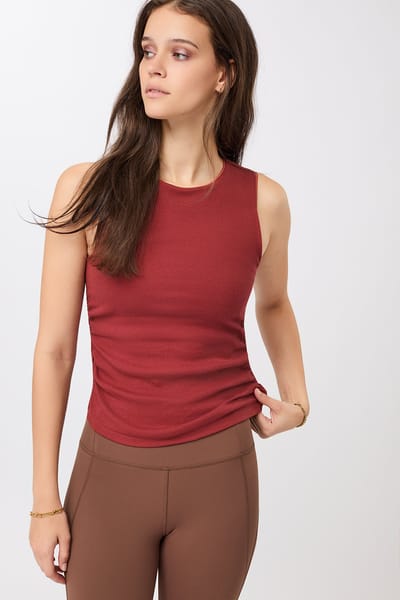 Side Ruffled Rib Top - Siena, GOTS by Mandala