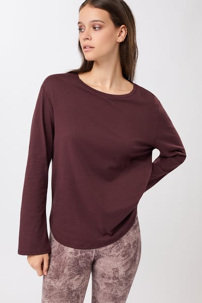 Halfmoon Longsleeve - Ruby, GOTS by Mandala