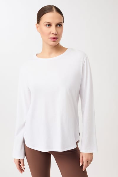Halfmoon Longsleeve - White, GOTS by Mandala