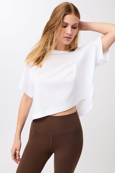 Boxy Tee - White, GOTS by Mandala