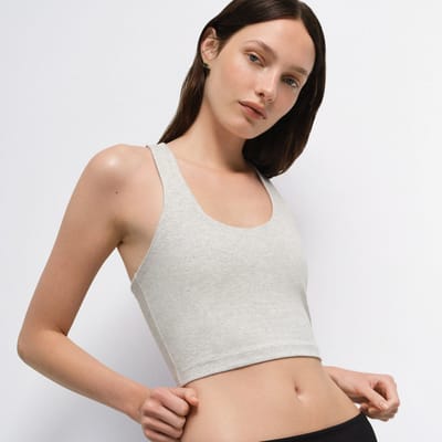Organic Stretch Crop Racer Tank by MATE the Label