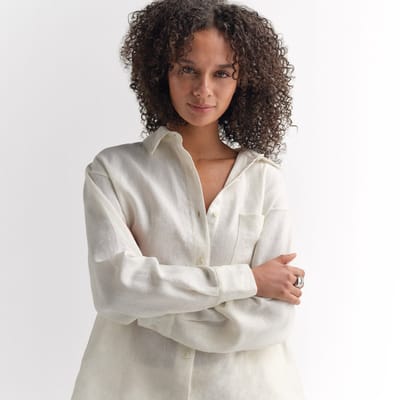 Organic Linen Oversized Button Down by MATE the Label