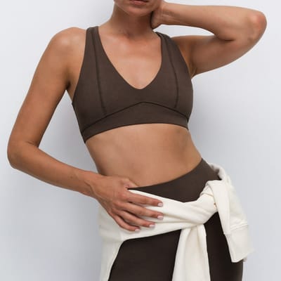 Organic Stretch V-Neck Bra by MATE the Label