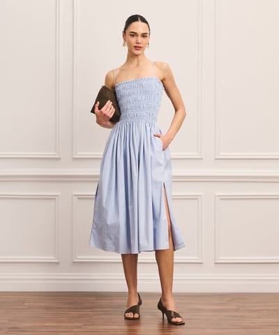 Cotton Smocked Dress by NAADAM